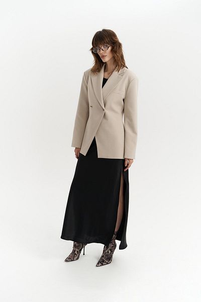 MAİ COLLECTİON Blazer Allegany světle béžový - v pase