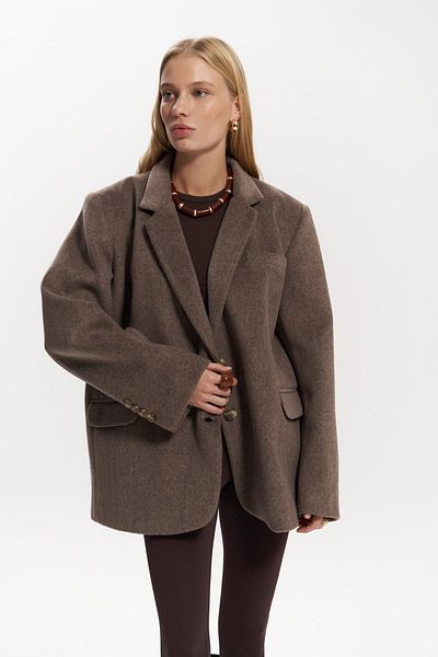MC MAİ COLLECTİON Bunda Howell Brown Blazer