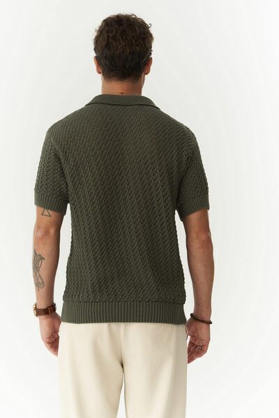 BOHEMAİ Πλεκτό μπλουζάκι Peter με λαιμόκοψη πόλο ανδρικό