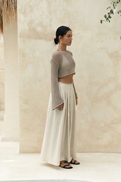 BOHEMAİ Bézs alkalmi Alwi szoknya