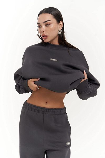 MAİ COLLECTİON Σετ φόρμας Romana Crew Neck Anthracite