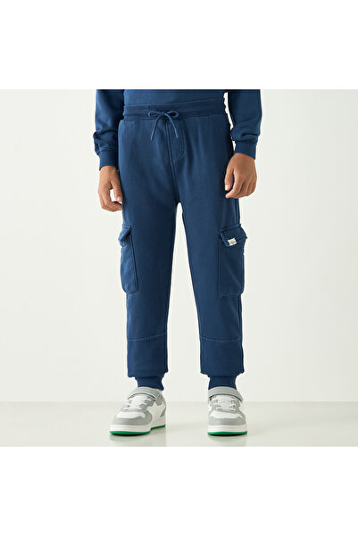 Lee Cooper Textured Joggers with Drawstring Closure and Pockets