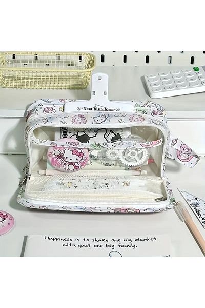 GlassySKY Helloo Kittyy Μολυβοθήκη - Χαριτωμένη Σχολική θήκη μολυβιών μεγάλης χωρητικότητας για κορίτσια