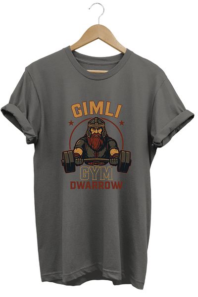 remonz Gimli Gym LOTR Regular Fit 100% βαμβακερό μπλουζάκι με μαλακή υφή με λαιμόκοψη