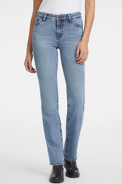 Guess Eco Recy Co Blue Women's Regular Fit Patterned Denim Trousers Gj G08 Mid Rise Stra