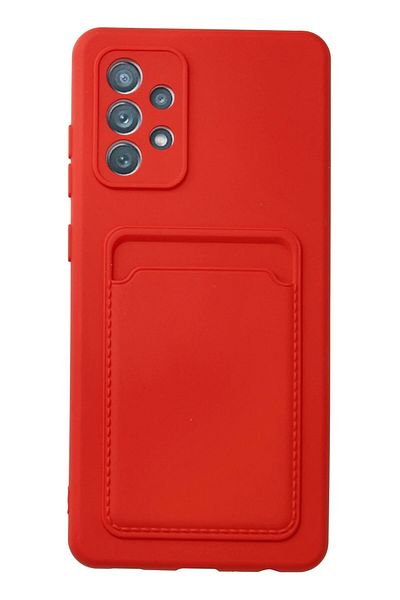 NewFace Samsung Galaxy A32 Case Kelvin Silicone with Business Card - Red Gelal