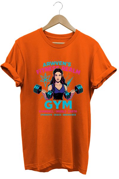 remonz Μπλουζάκι Arwen Gym LOTR Regular Fit 100% βαμβακερό μαλακό μπλουζάκι με λαιμόκοψη