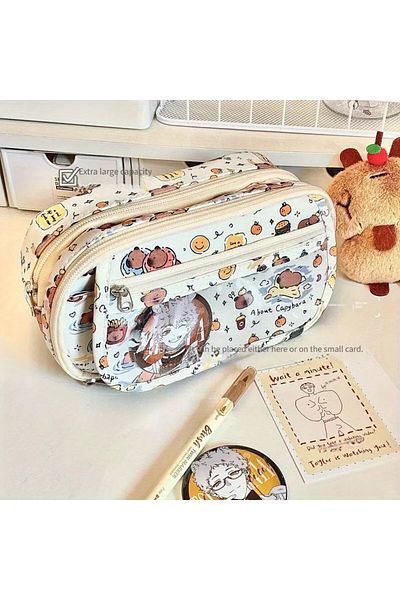 GlassySKY Capybara Pencil Case Large Capacity - School - Gift - Primary School - High School