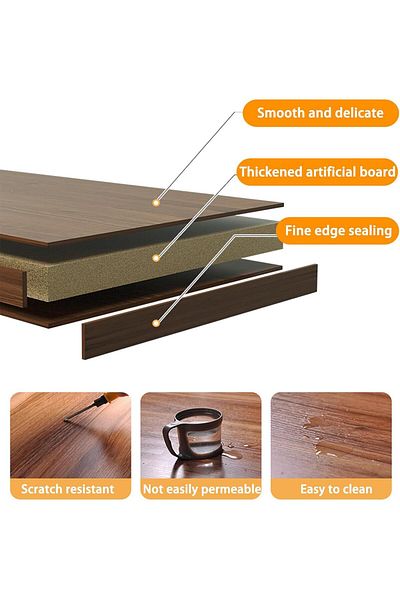 1st Modern Oval Mdf Coffee Table With Metal Feet - 80x55x48 cm- Black Color