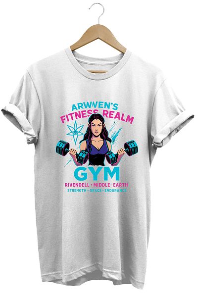 remonz Arwen Gym Lotr Regular Fit 100% Cotton Soft Textured Crew Neck T-Shirt