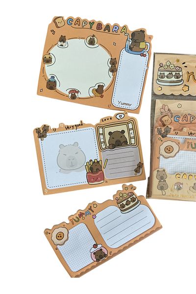 synshop Capybara Capibara Postit Adhesive Note Paper 3 Pcs