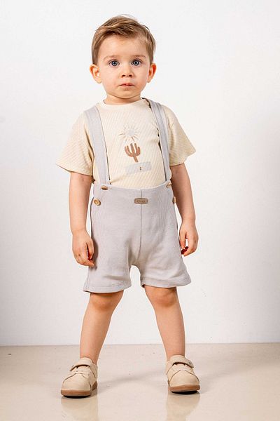 bombe Baby Kids Skin-Natural Cotton 2-Piece Set First Ben Trend Fashion Bottom Top Set