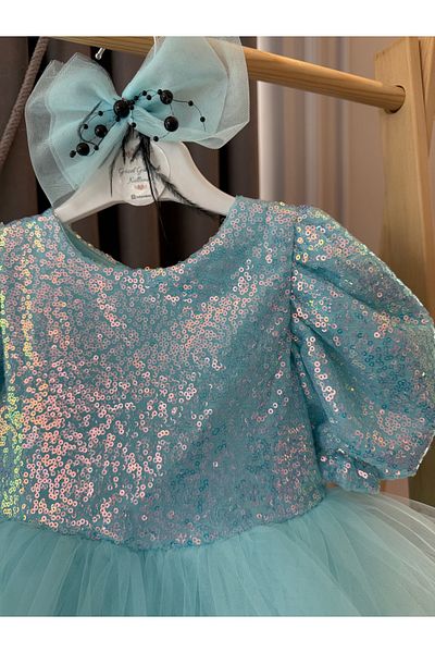 Baby Tutu cu paiete Aden, pentru ziua de nastere, costum de petrecere de absolvire, rochie de seara cu maneca balon scurta, rochie pentru fete
