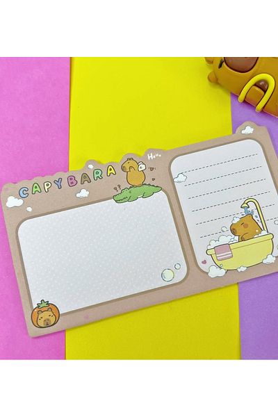 synshop Capybara Capibara Postit Adhesive Note Paper 3 Pcs