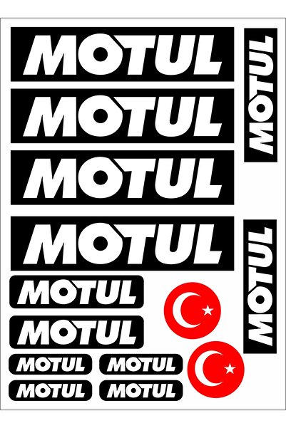 TRİDERS Motul Motosiklet Kask Araba Leptop Pc Sticker Set 26x20 Cm