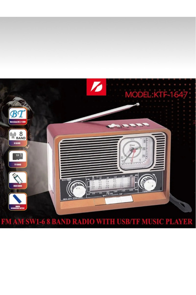 EMİN ENSAR HOME Nostaljik Radyo led ışıklı fenerli retro Bluetooth hoparlör U...