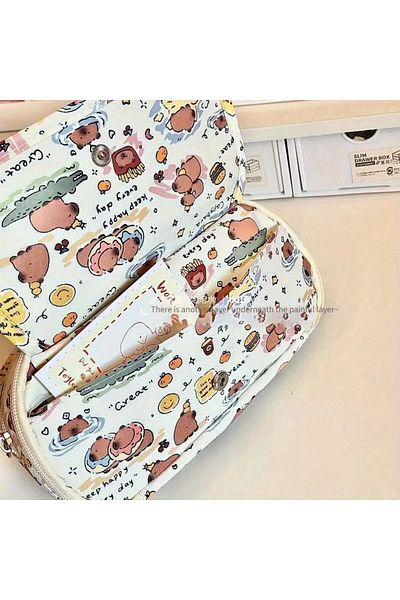 GlassySKY Capybara Pencil Case Large Capacity - School - Gift - Primary School - High School