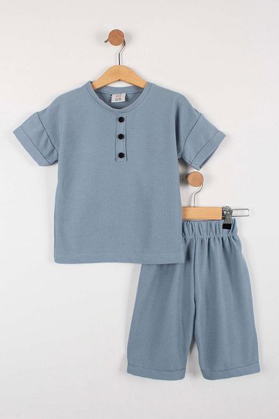TRENDİMİZBİR Set pantaloni scurți pentru băiat - cu nasturi