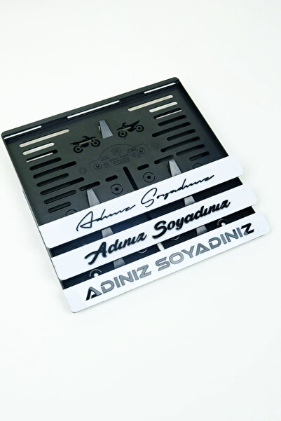 BnP LAZER İsme Özel Lazer Kesim Pleksi Beyaz Zemin Motor Plakalık