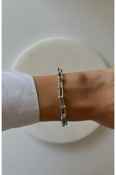 rimeaccessories Steel Brand Model Silver Bracelet
