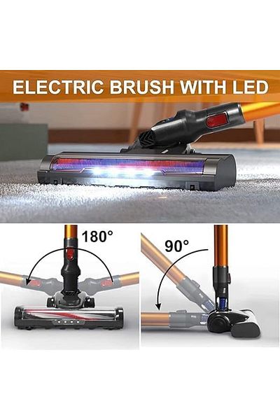 Gaintston 25kpa Cordless Vacuum, 150w Motor, 6-in-1, Led Lights, 45min Runtime, Pet & Carpet