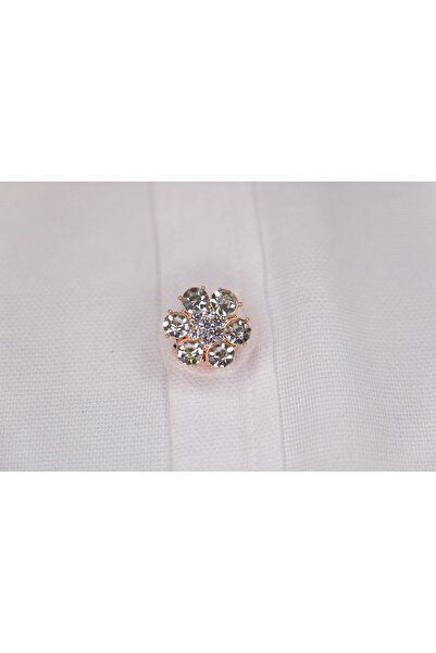 CYB STUDİO ROSEL GOLD - GÜMÜŞ ÇİÇEK ÇITÇITLI BROŞ DÜĞME GÖMLEKLERİNİZE ŞIKLIK...