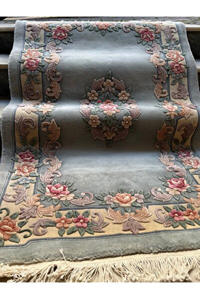 RD RAMAZAN DAĞ EL HALI SANATI El Dokuma Kabartmalı Çin Halısı Ebat 176x110.