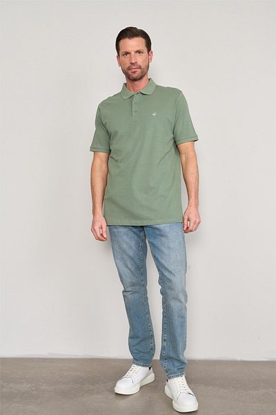 Çetinkaya Chester Polo 2742-L Men's Polo Neck Pique T-Shirt Khaki 100% Cotton
