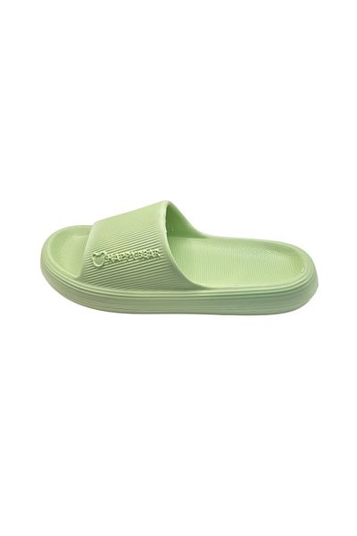 TECOS Women's Beach or Pool Slippers, Size 38-39, Ultra Light, Green, 24.5 Centimeters