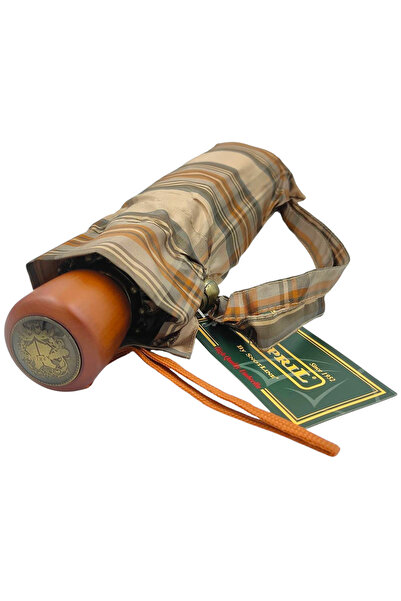 APRİL Otomatik Special Kumaş Ekose 10 Telli Katlanır Şemsiye