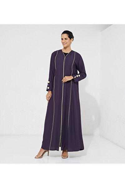 Rosette Abaya Purple Yellow