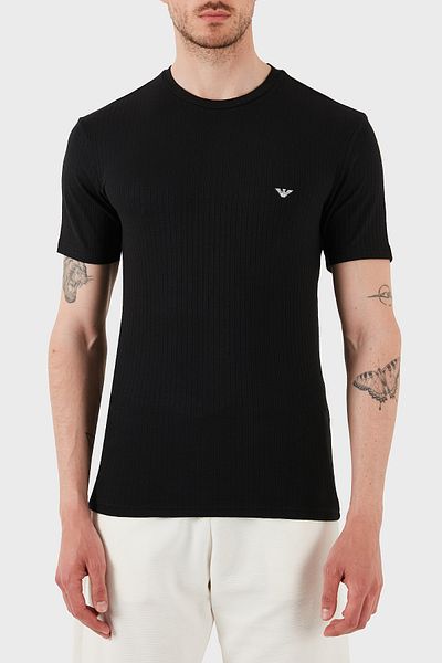 Emporio Armani Tricou Stretch Slim Fit Crew Gât pentru bărbați EM000379 AF12034 UC001