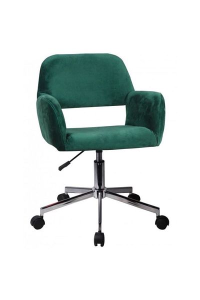 Avex Scaun rotativ, catifea, verde, max. 120 kg, 58x60x78/90 cm