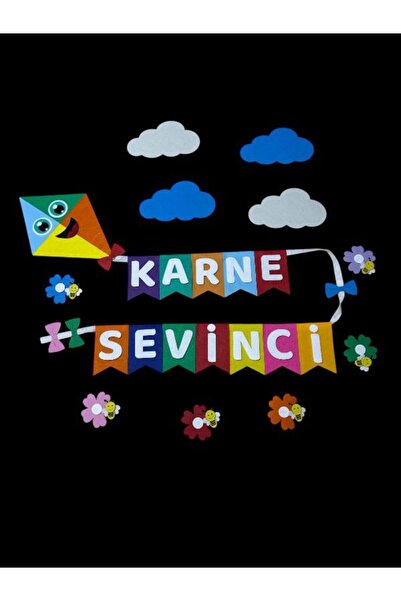 KeçeBizde KEÇE SINIF SÜSLEMESİ KARNE SEVİNCİ PANOSU