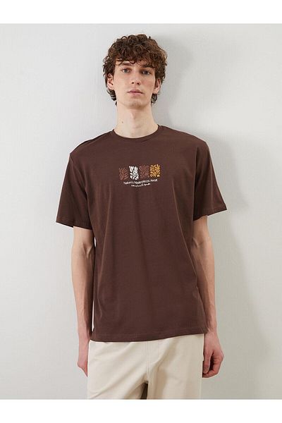 LC Waikiki Ανδρικό μπλουζάκι XSIDE Crew Neck με στάμπα χτενισμένο βαμβακερό (S5)