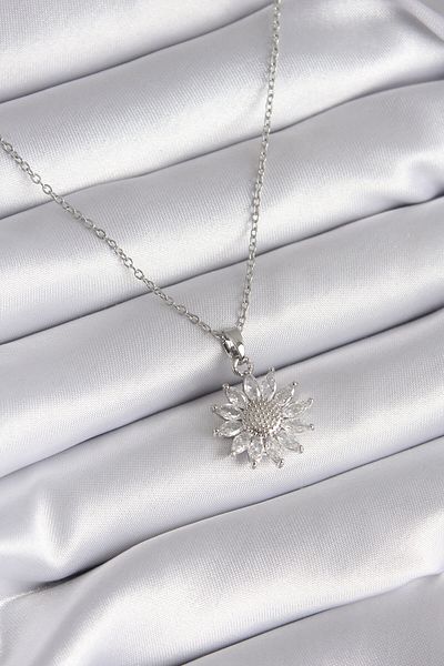 Skygo 316L Steel Silver Color Daisy Model Women's Necklace - TJ-BKO8320