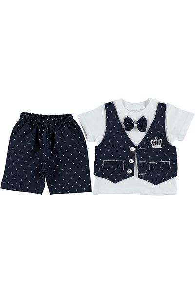 gigigiyim Boy's Suit with King's Embroidered Vest