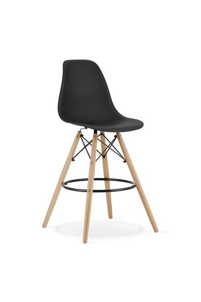 Avex Scaun de bucătărie/bar, Artool, Lamal, PP, lemn, negru și natural, 54x55x107,5 cm