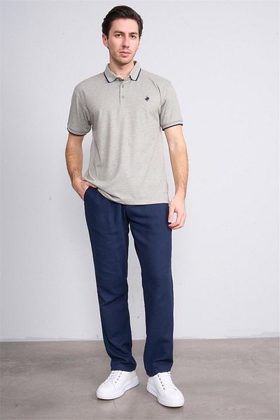 Çetinkaya Chester Polo 3939 Men's Polo Neck 1-1 Pique T-Shirt Khaki