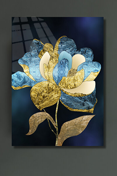 glassartdesign Rengarek Flower Glass Painting-Masă de birou-Masă de salon-Masă modernă