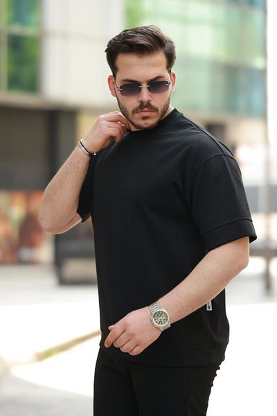 Kokosh moda Ανδρικό μπλουζάκι Basic Oversize Double Face υφασμάτινο κοντομάνικο