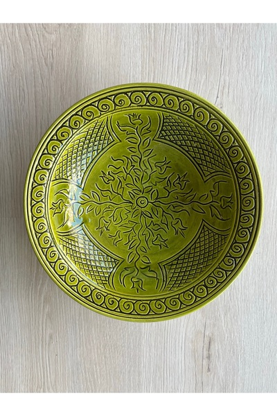 EL YAPIMI El Yapımı Osmanlı Motifli Seramik Masa Tabağı – Dekoratif & Sunum Amaçlı
