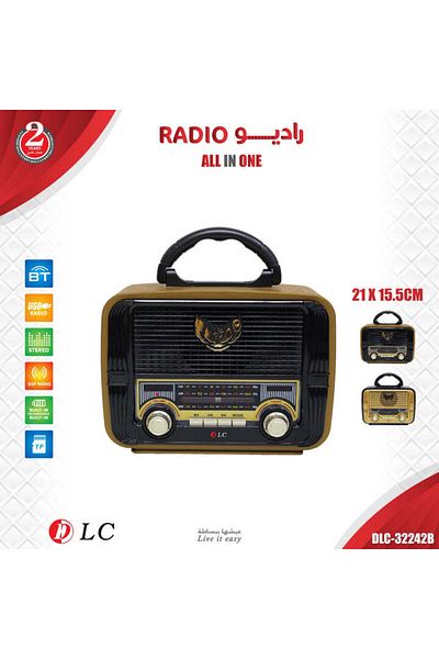 DLC Bluetooth Speaker and Radio DLC-32242B