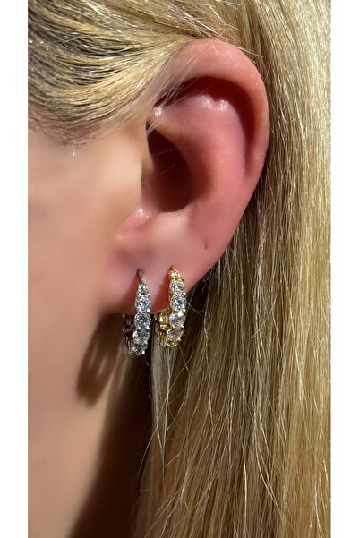 Luna Argento PIRLANTA MONTÜR HALKA KÜPE