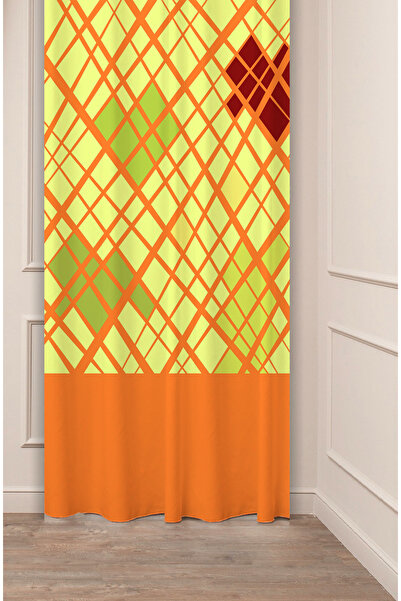 GREENDECOR Forme de linii geometrice Design special Modelat digital cu imprimeu (o singură aripă) Perdele de fundal modernă și elegantă