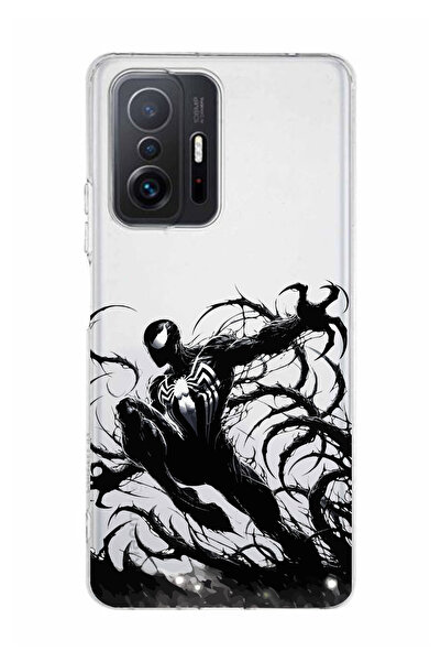 moonset Xiaomi Mi 11T / Mi 11T Pro Uyumlu Siyah Örümcek Tasarımlı Baskılı Şef...