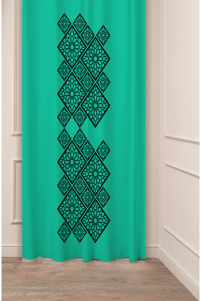 GREENDECOR Forme de linii geometrice Design special Modelat digital cu imprimeu (o singură aripă) Perdele de fundal modernă și elegantă