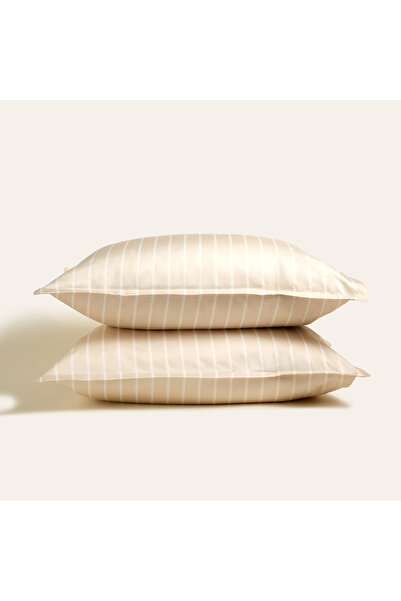 Zsa Zsa Zsu غطاء وسادة سادة واسع مخطط 300 Tc أكسفورد مكون من قطعتين من القطن ...