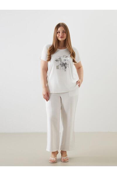 LC Waikiki Lcwaikiki Classic Crew Neck Printed Women's T-Shirt (S5)