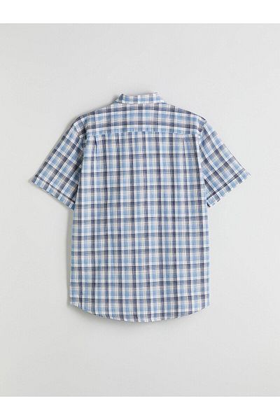LC Waikiki Cămașă pentru bărbați în carouri cu mânecă scurtă LCWAIKIKI Classic Regular Fit (S5)